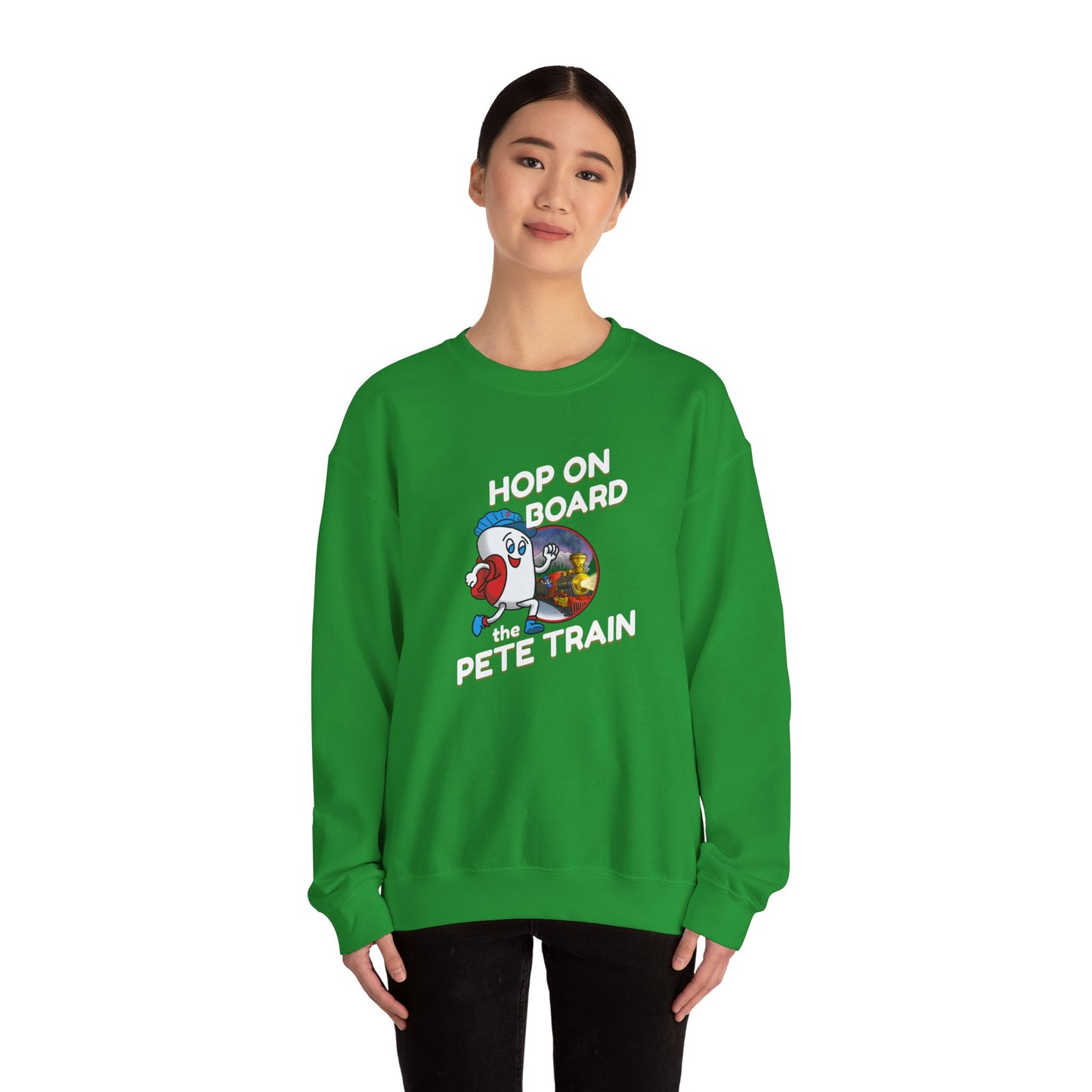 Hop On Board the Pete Train (Holiday Exclusive) | Unisex Heavy Blend™ Crewneck Sweatshirt