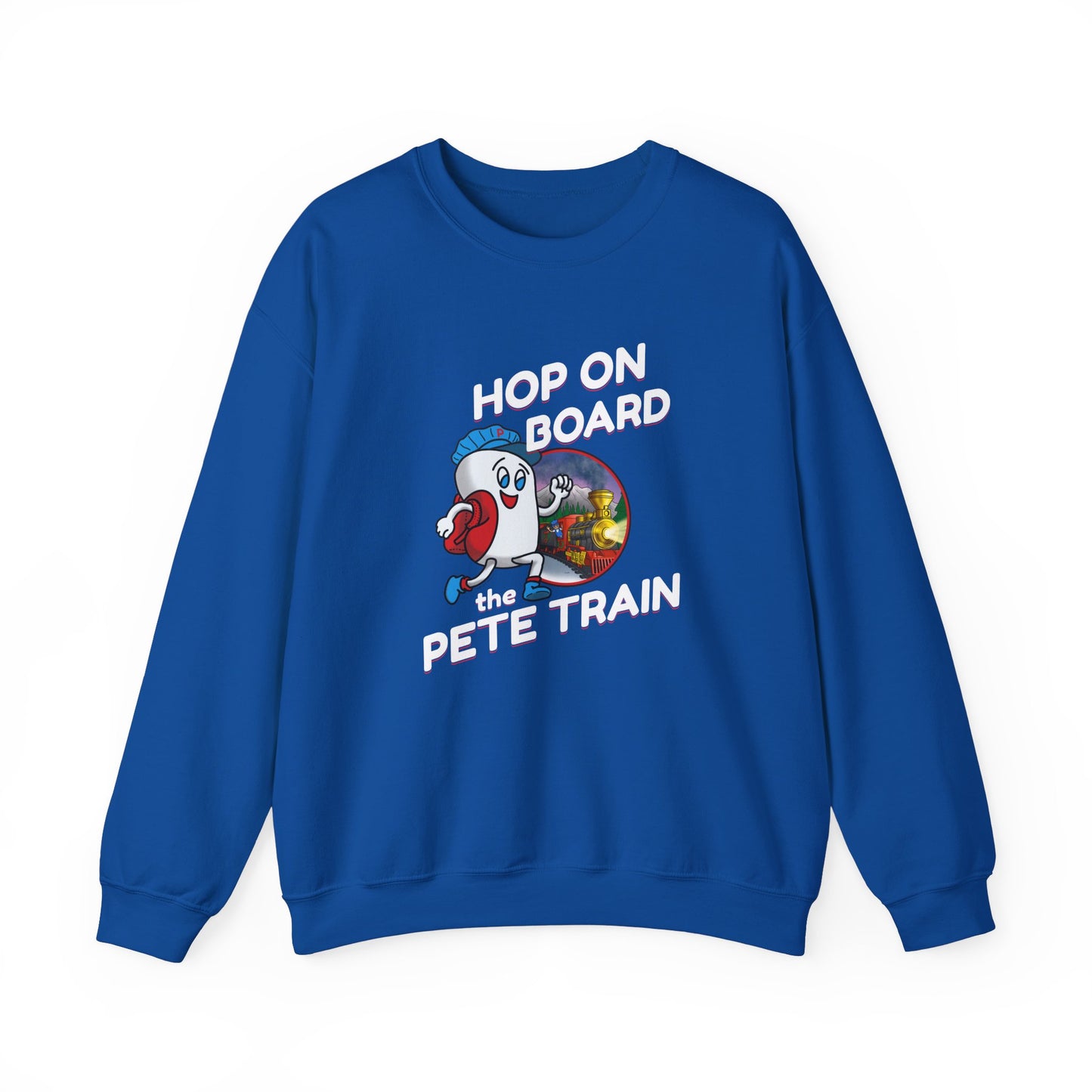 Hop On Board the Pete Train (Holiday Exclusive) | Unisex Heavy Blend™ Crewneck Sweatshirt