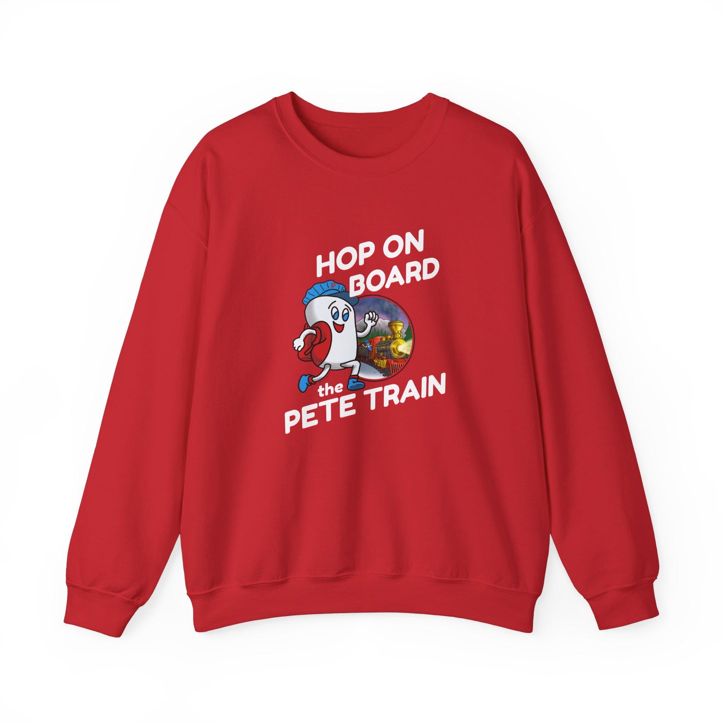 Hop On Board the Pete Train (Holiday Exclusive) | Unisex Heavy Blend™ Crewneck Sweatshirt