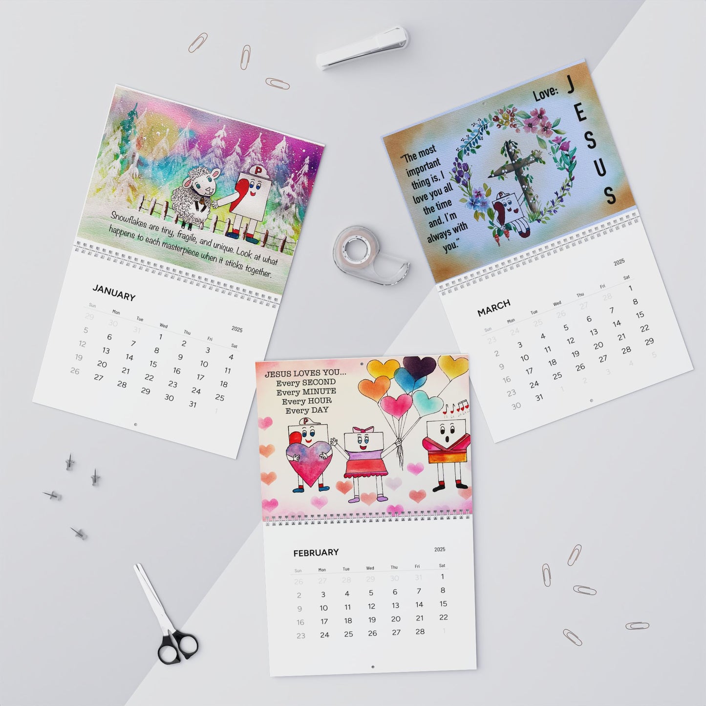 I Am God's Masterpiece Wall Calendars (2025)