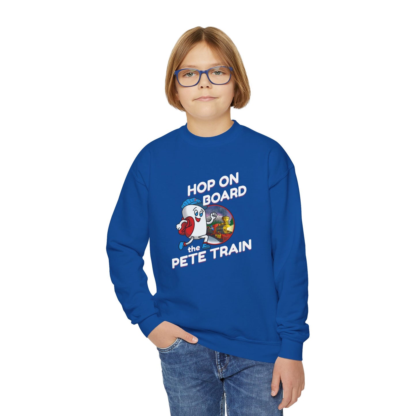 Hope on Board the Pete Train - Youth Crewneck Sweatshirt