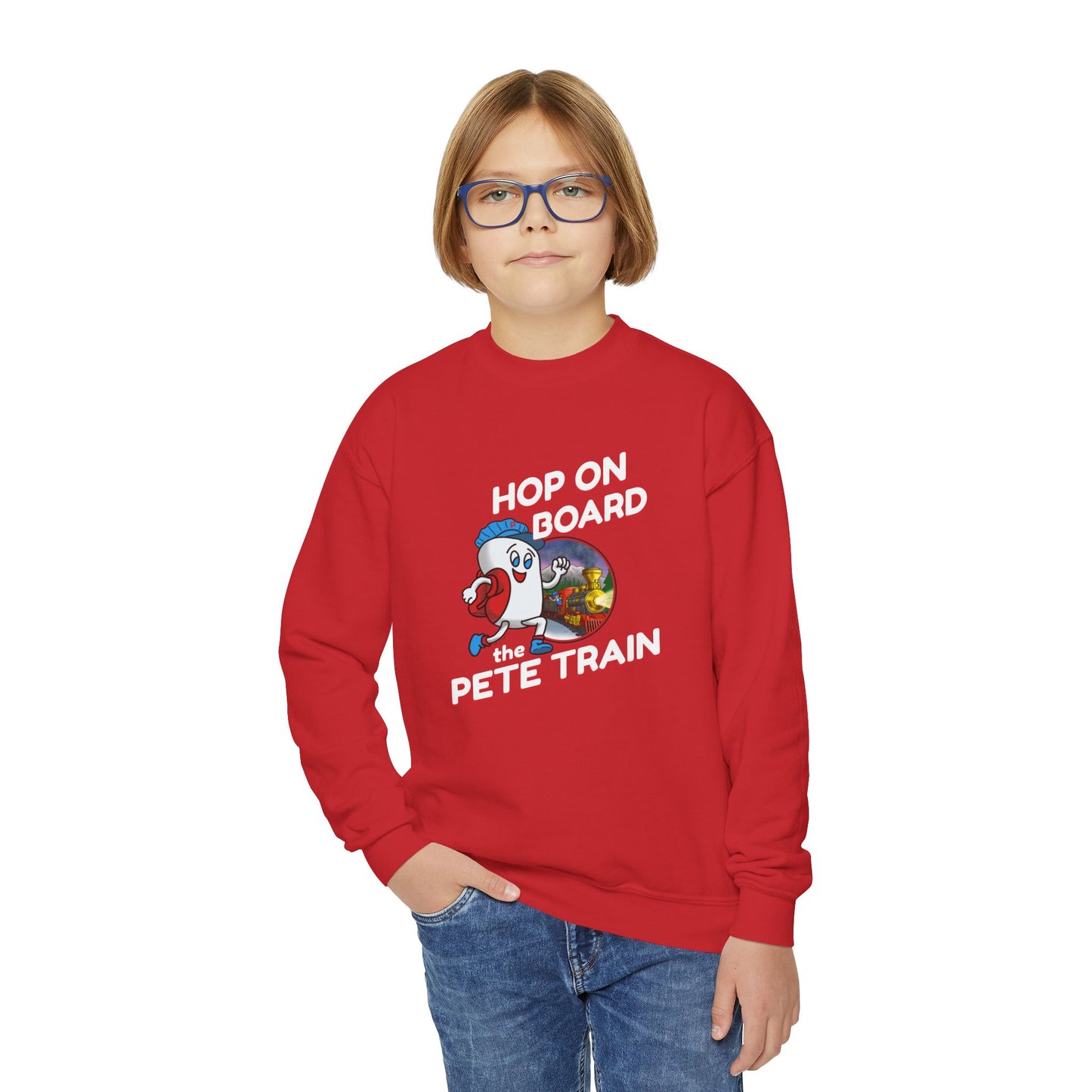 Hope on Board the Pete Train - Youth Crewneck Sweatshirt
