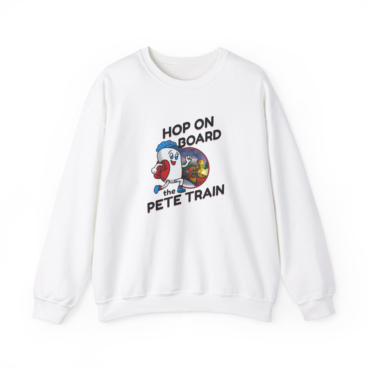 Hop On Board the Pete Train (Holiday Exclusive) | Unisex Heavy Blend™ Crewneck Sweatshirt