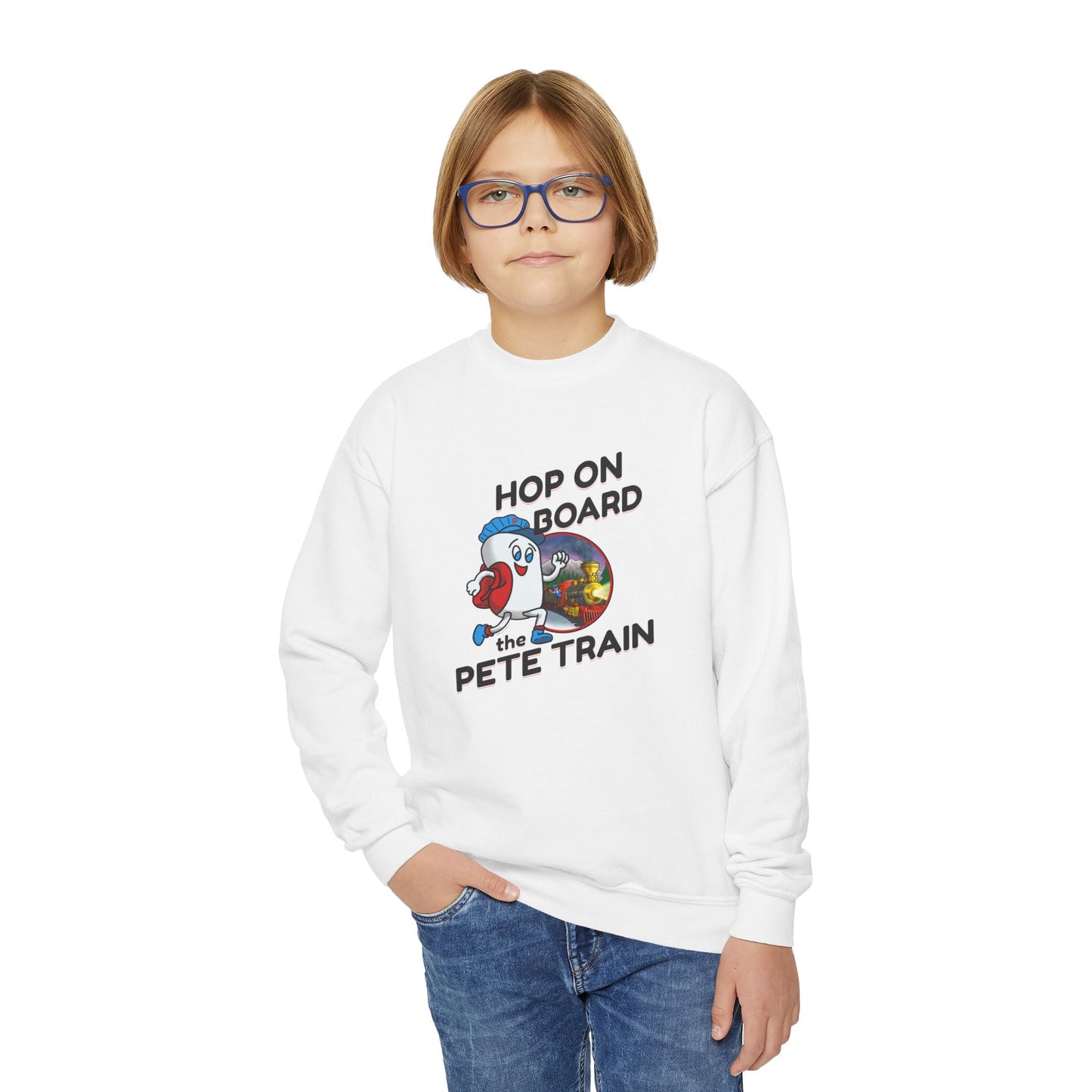 Hope on Board the Pete Train - Youth Crewneck Sweatshirt