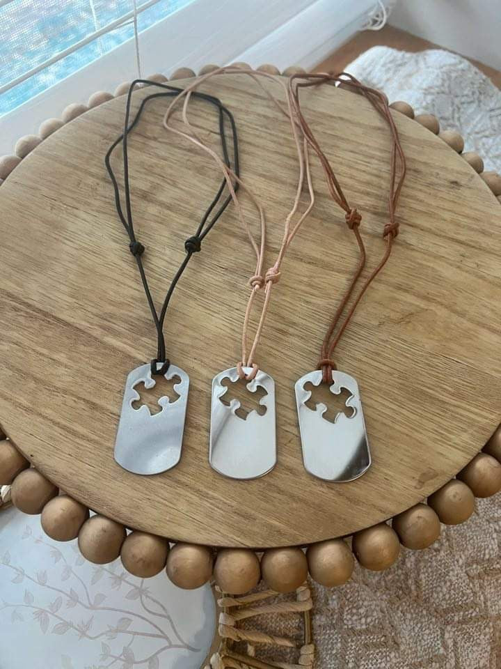 Leather Dog Tag necklaces
