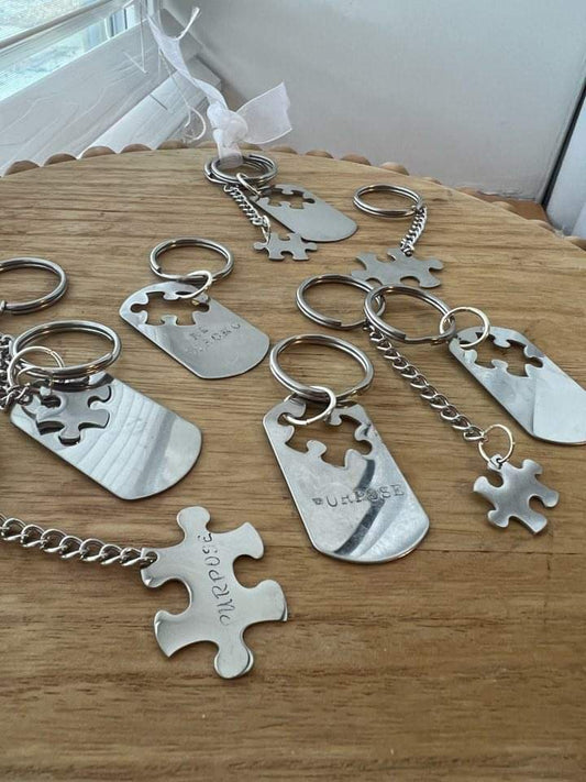 Puzzle Piece Keychains